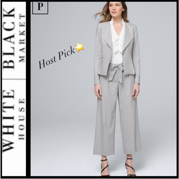 ⭐️HP⭐️NWT WHBM Petite Wide Leg Crop Pants - Picture 2 of 9